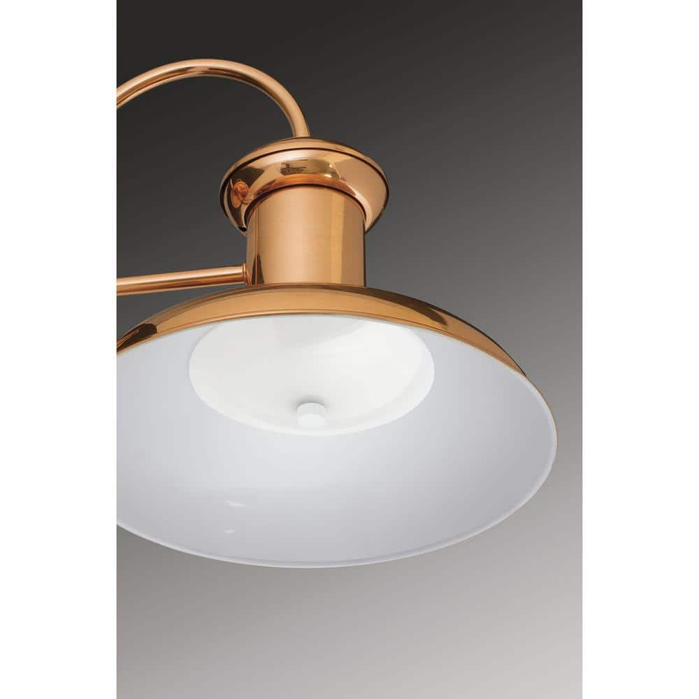 Brookside Vintage Copper Lantern Wall Sconce, 14" Dimmable