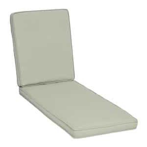 Oasis 23 in. x 75 in. Outdoor Chaise Cushion in Light Grey