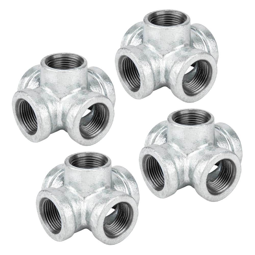 3/4 in. 5-Way Galvanized Iron Cross with Side Outlet Fitting (4-Pack) price history on PriceWatchPro