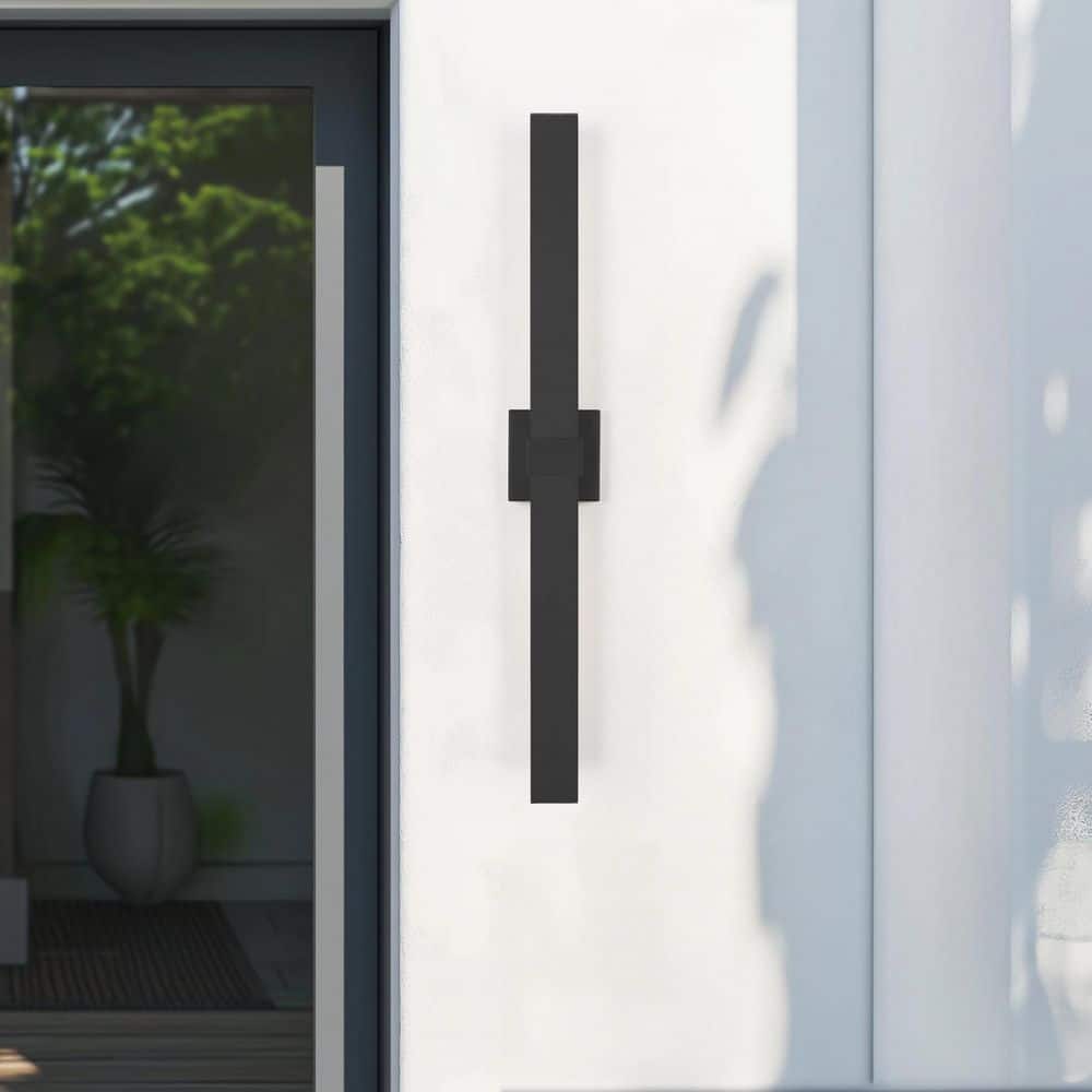 1-Light Matte Black Hardwired LED Outdoor Wall Sconce price history on PriceWatchPro