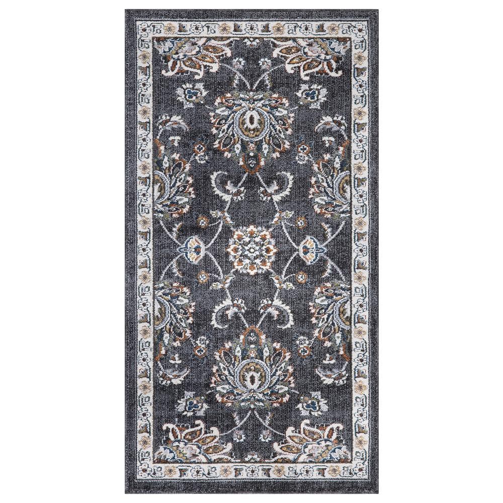 Home Decorators Collection Carlisle Anthracite 2 ft. x 3 ft. Area Rug 39041  - The Home Depot
