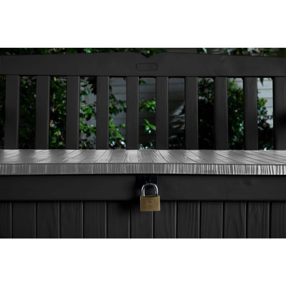 Graphite Resin Outdoor Storage Bench with 70 Gallon Capacity