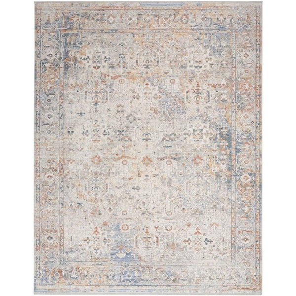 Nourison Timeless Classics Ivory 9 ft. x 11 ft. Medallion Traditional Area Rug