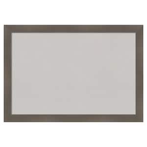 Edwin Clay Grey Wood Framed Grey Corkboard 26 in. x 18 in. Bulletin Board Memo Board