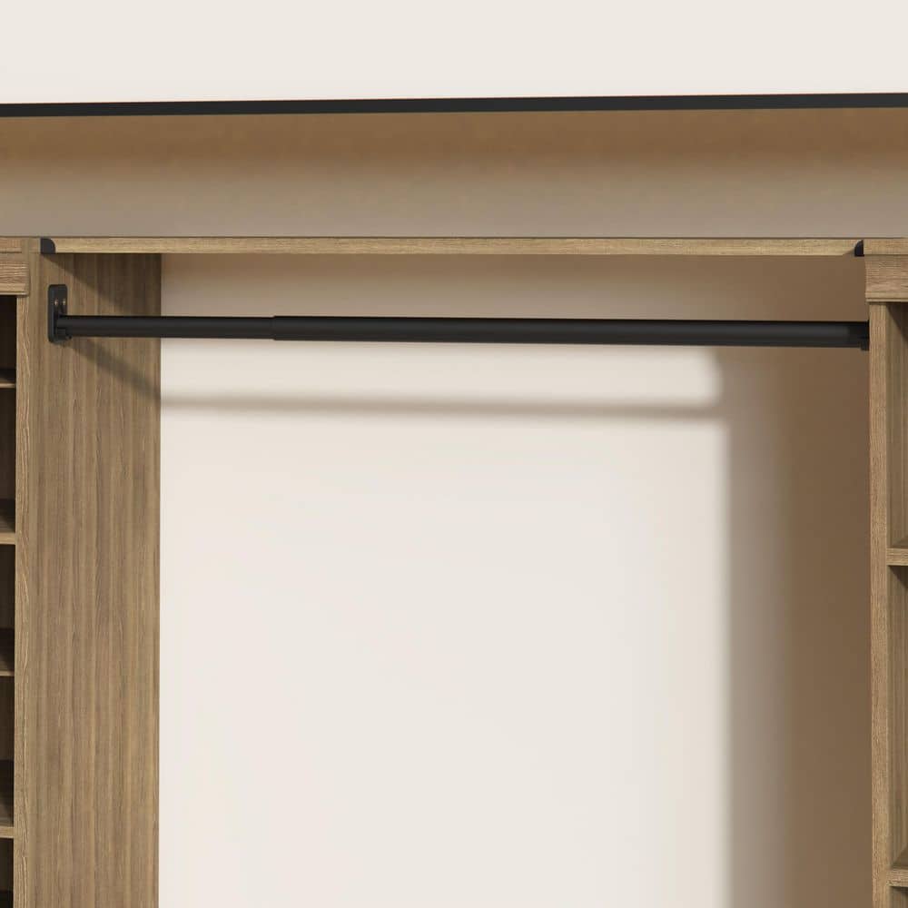 Modular Storage 36.02 in. W Sand Hang Rod and 1-Shelf Wood Closet System