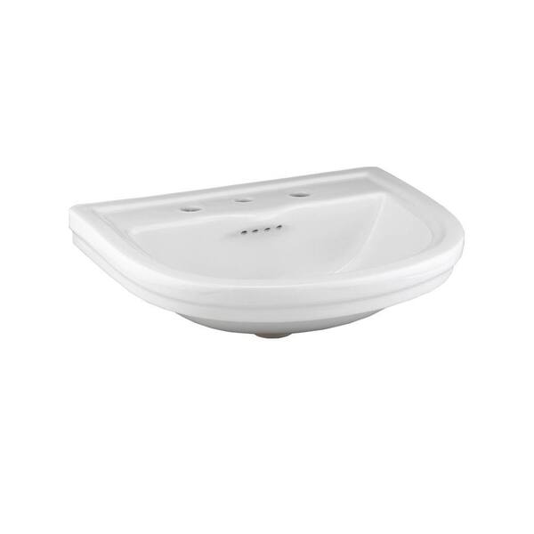 Porcher Calla II 23-3/4 in. Vanity Top with Basin in White-DISCONTINUED