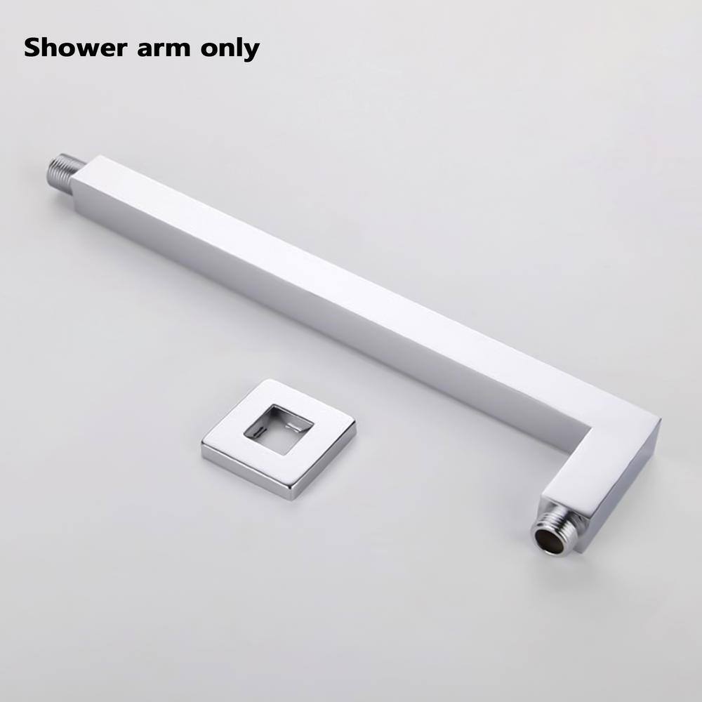 15" Chrome Ceiling Mount Brass Shower Arm