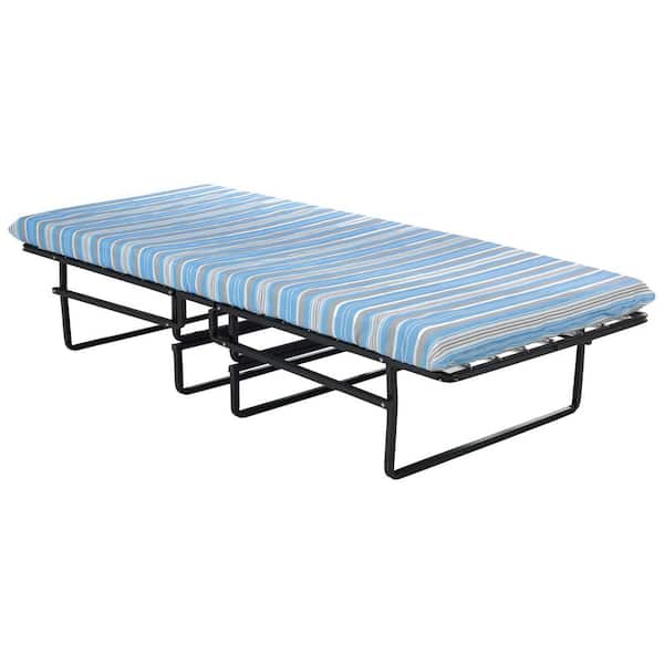 BLANTEX Sturdy Roll-A-Way Bed with Wheels Tilt and Roll, Automatic opening legs and 3 in. Foam Pad