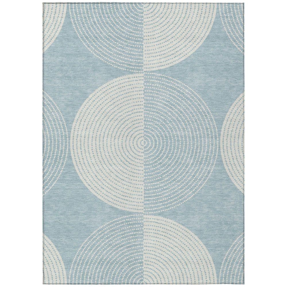 Chantille Machine Washable Indoor/Outdoor Abstract ACN2275 Denim 2 ft. 6 in. x 3 ft. 10 in. Area Rug price history on PriceWatchPro