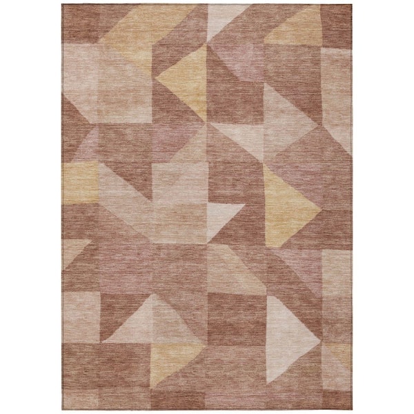 Chantille Machine Washable Indoor/Outdoor Abstract ACN2373 Blush 9 ft. x 12 ft. Area Rug