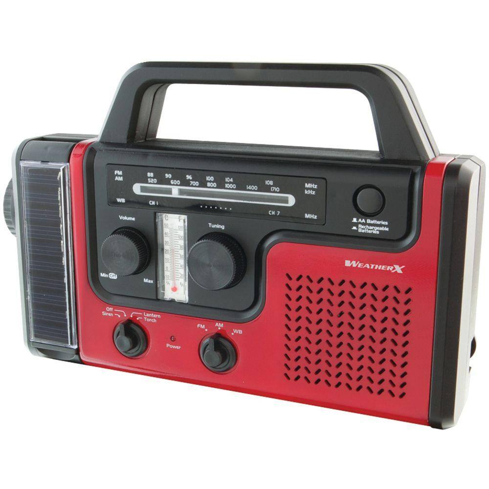 WeatherX AM/FM/Weather Radio with Flashlight WR383R - The Home Depot