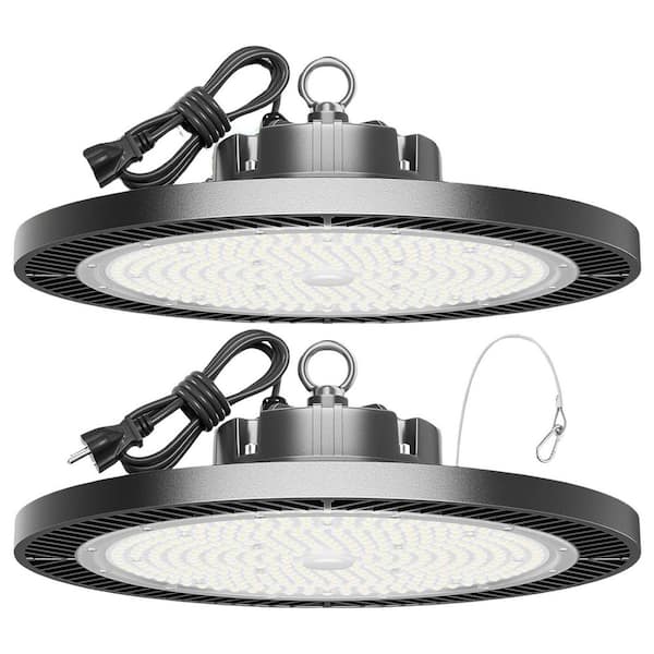 250W 35000 LM LED High Bay Work Light AC100-277V Super Bright Durable Commercial Lighting 5000K Easy Install 2-Pack