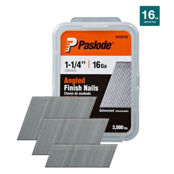 Paslode 1 1 4 In X 16 Gauge 20 Degree Galvanized Angled Nails 2000