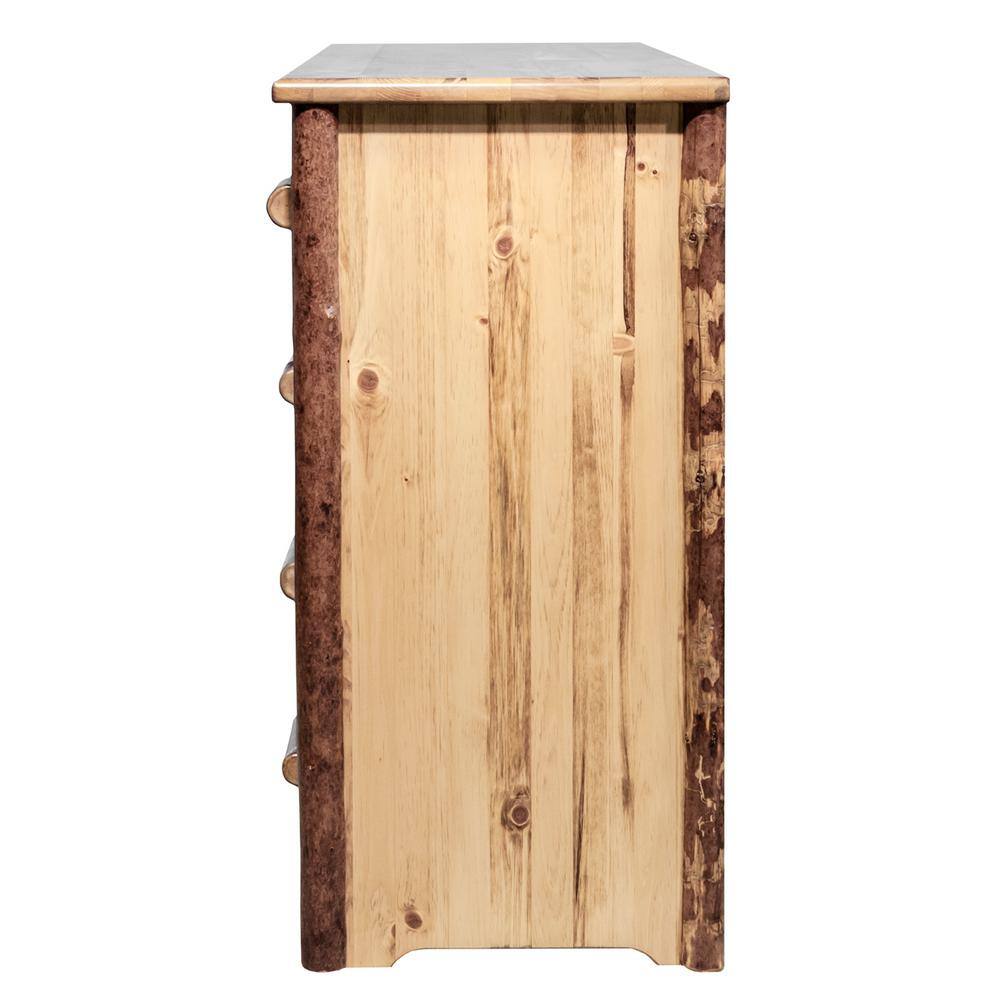 Rustic Pine 9-Drawer Solid Wood Dresser with Soft Close