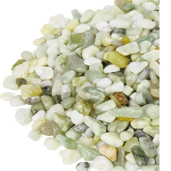 Yard Elements 0.125 cu. ft. 1/2 in. - 1 in. 10 lbs. Jade Polished Rock Pebbles for Planters, Gardens, Aquariums and More