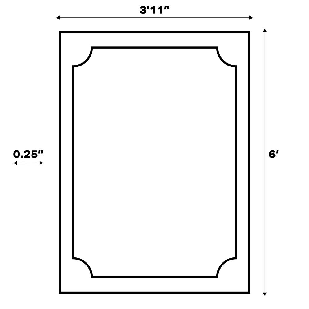 High-Low Geometric Beige and Cream 4' x 6' Synthetic Area Rug