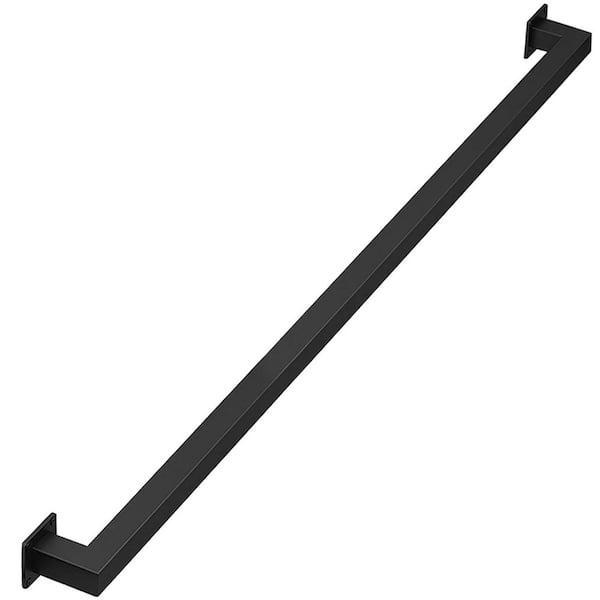 4 ft. Non-Slip Metal Wall Mount Staircase Handrail for Bars Lofts Kindergarten Guardrail Corrido, Black