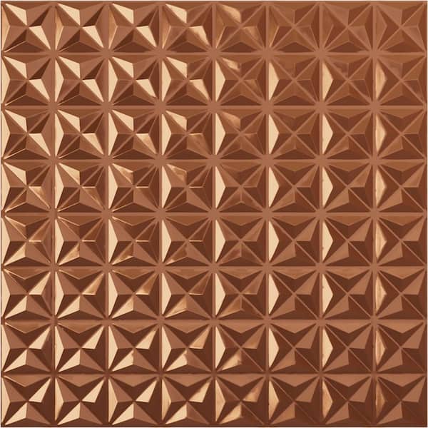 19 5/8 in. x 19 5/8 in. Coralie EnduraWall Decorative 3D Wall Panel, Copper (12-Pack for 32.04 Sq. Ft.)