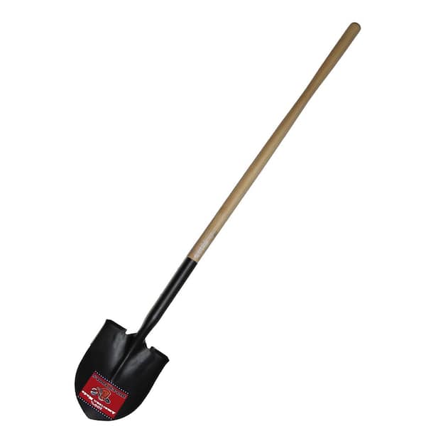 Bully Tools 14-Gauge Round Point Shovel with American Ash Long Handle