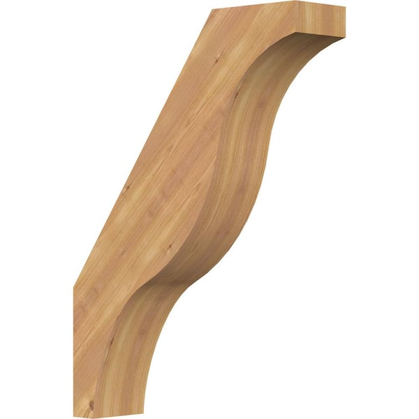 Ekena Millwork 5 1/2"W x 22"D x 30"H Funston Smooth Knee Brace, Western Red Cedar