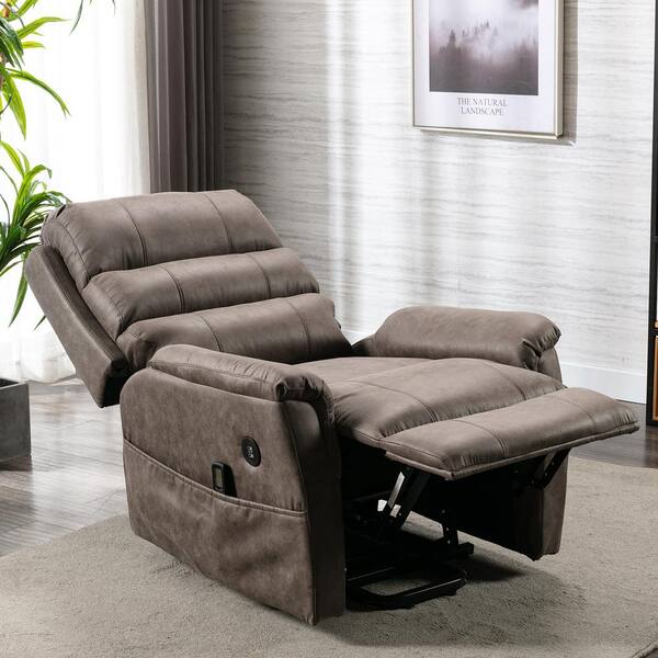 thomasville felix fabric power swivel glider recliner