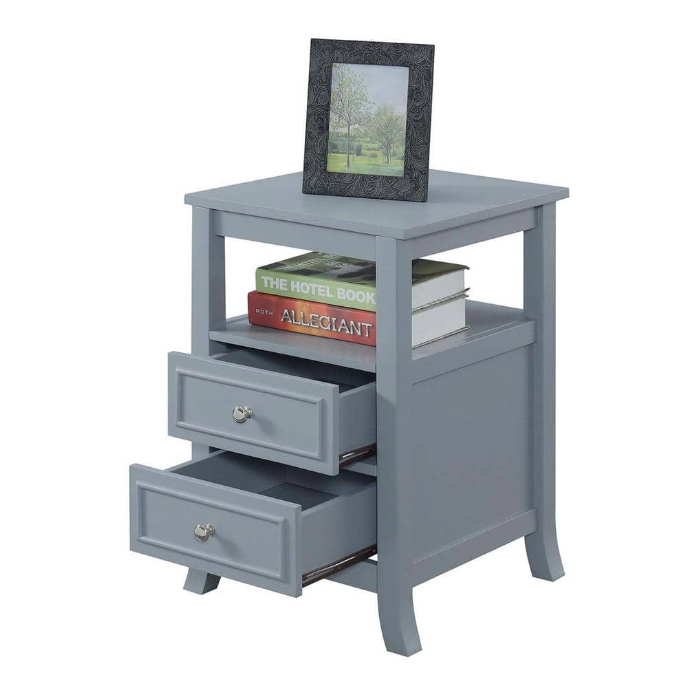 Melbourne 16" Birch Veneer Square End Table with Storage