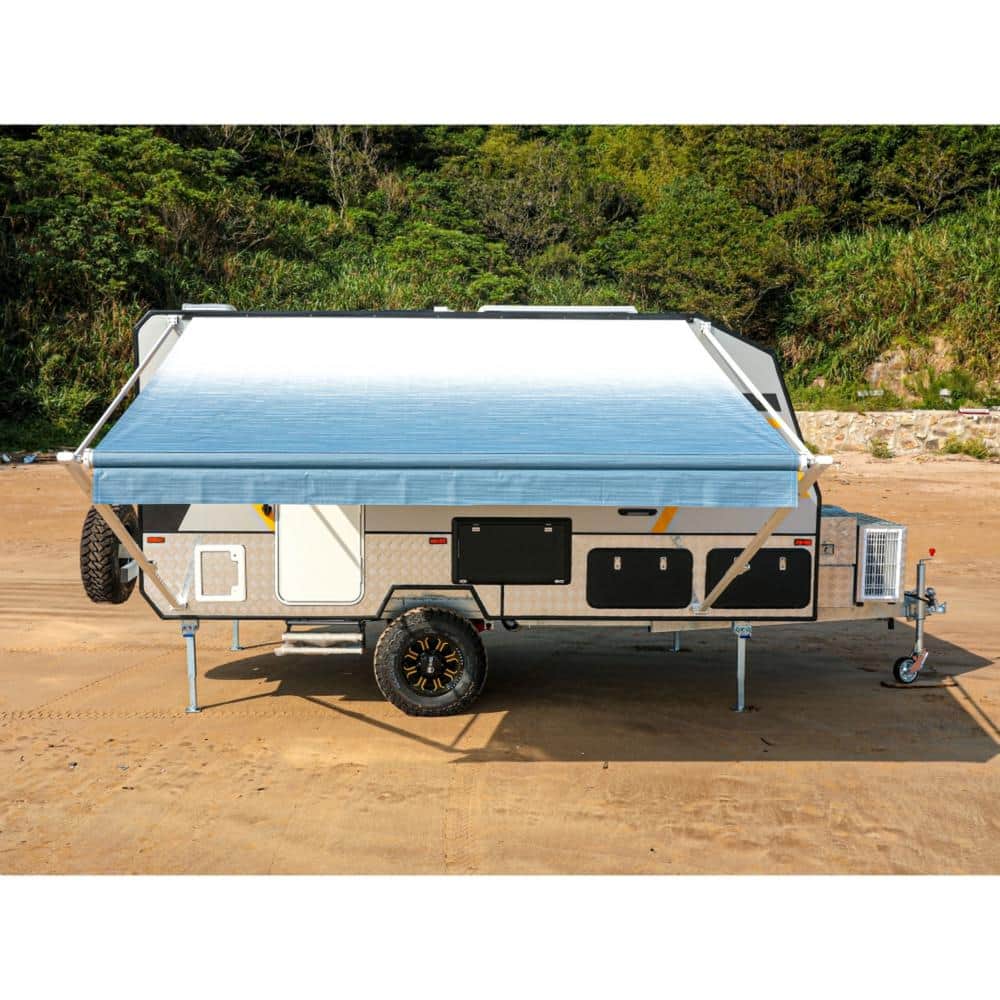 Blue Fade 10' x 8' Retractable RV and Patio Awning