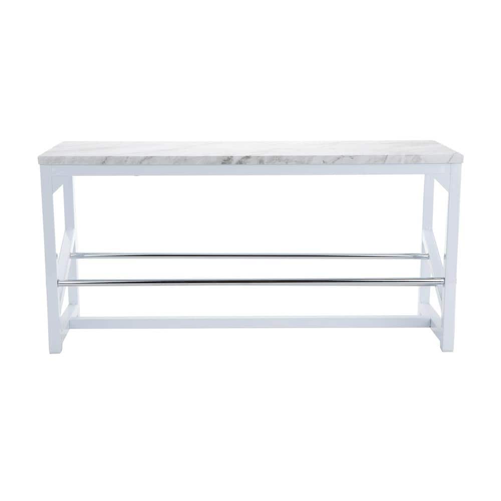 White Console Table With Shoe Storage