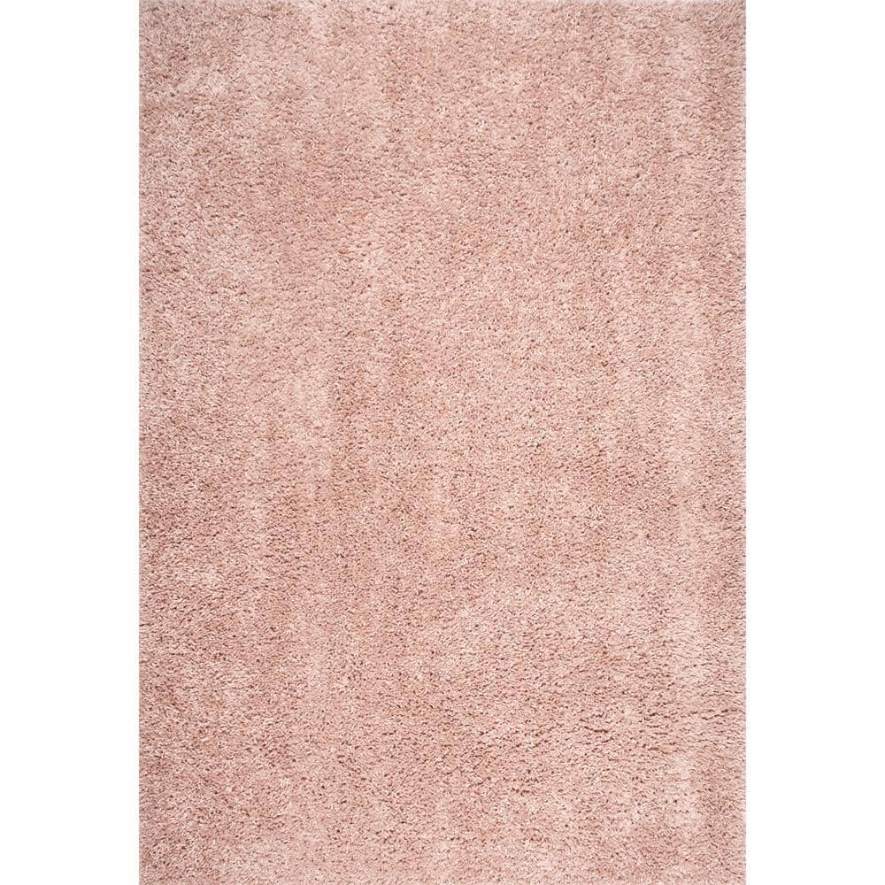 nuLOOM Kara Solid Shag Pink 10 ft. 2 in. x 14 ft. Area Rug KKBX01E