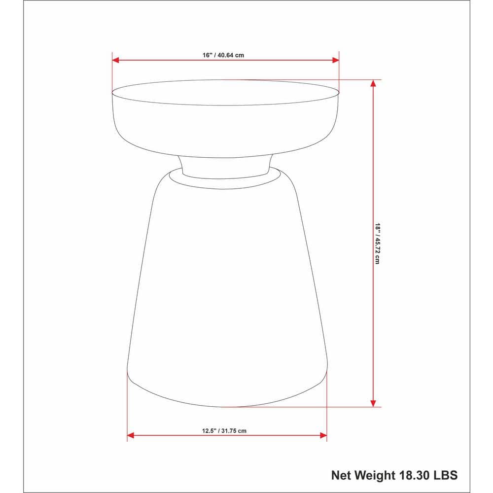 Robbie Walnut Brown Solid Mango Wood Accent Table