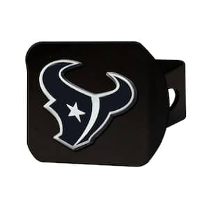 NFL - Houston Texans 3D Chrome Emblem on Type III Black Metal Hitch Cover