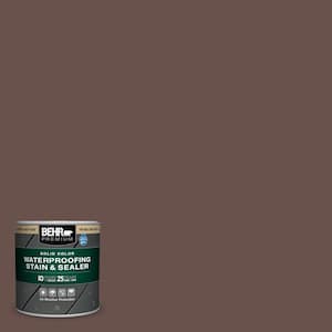 8 oz. #SC-111 Wood Chip Solid Color Waterproofing Exterior Wood Stain and Sealer Sample