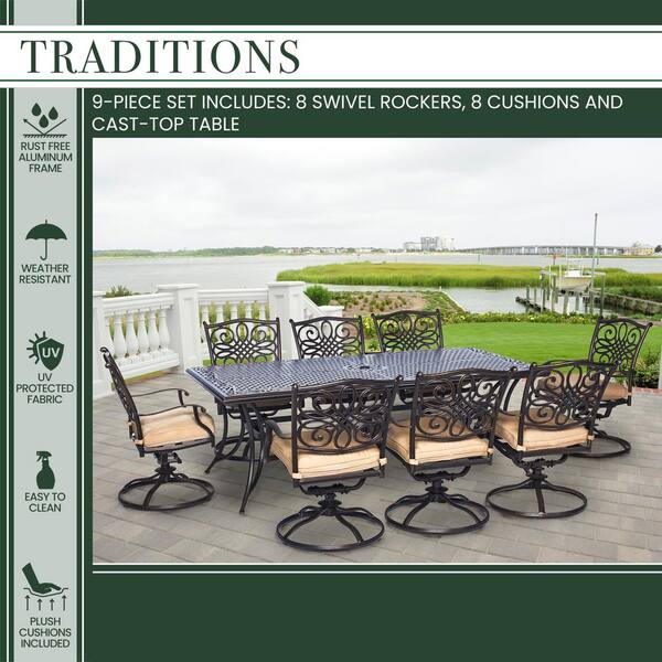 hanover 9 piece traditions dining set