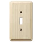 Contemporary 1 Gang Toggle Wood Wall Plate - Unfinished Ash