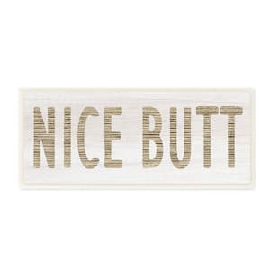 Rustic Butt Phrase Grain Pattern Typography by Daphne Polselli Unframed Print Abstract Wall Art 7 in. x 17 in.