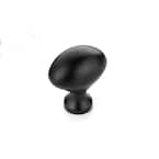 Olinville Collection 1-3/16 in. (30 mm) x 13/16 in. (20 mm) Matte Black Traditional Cabinet Knob