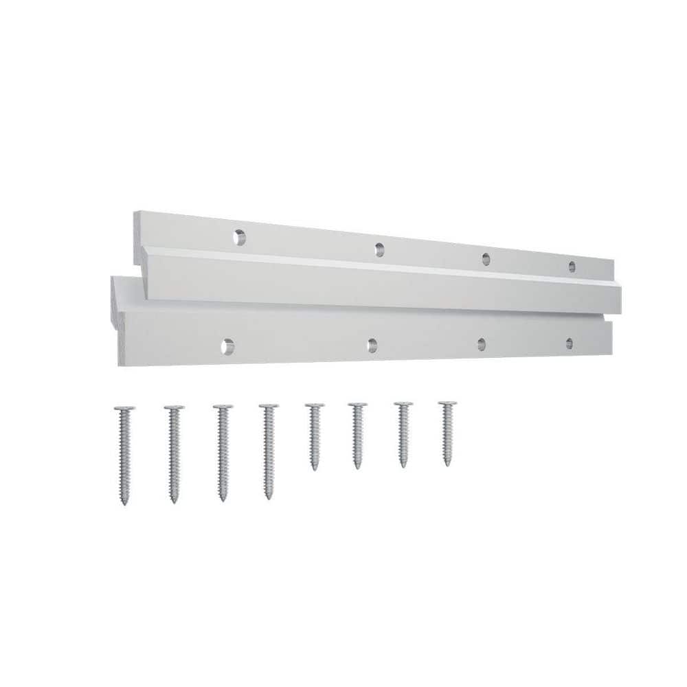 SteelTek Shutter French Cleat Kit for 13"W x ≤47"H, 12.5" Top/Bottom Brackets, Aluminum
