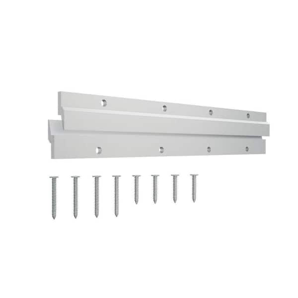 Steel Tek Shutter French Cleat Kit for 24 in. W x 48 in. H Plus, 23.5 in. Top/Bottom Plus Side Brackets, Aluminum