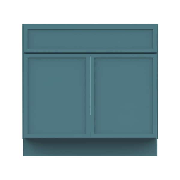 Vanity Art 39 in. W x 21 in. D x 32.5 in. H 2-Doors Bath Vanity Cabinet without Top in Sea Green