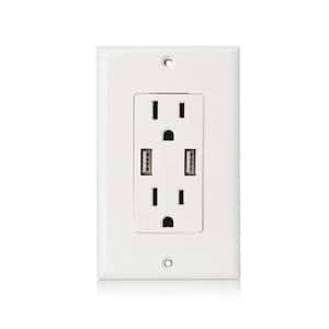 Leviton 15 Amp 1-Gang Recessed Duplex Power Outlet, White R52-00689-00W -  The Home Depot