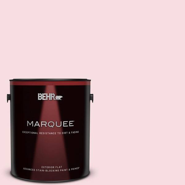 BEHR MARQUEE 1 gal. #P150-1 Blowing Kisses Flat Exterior Paint & Primer