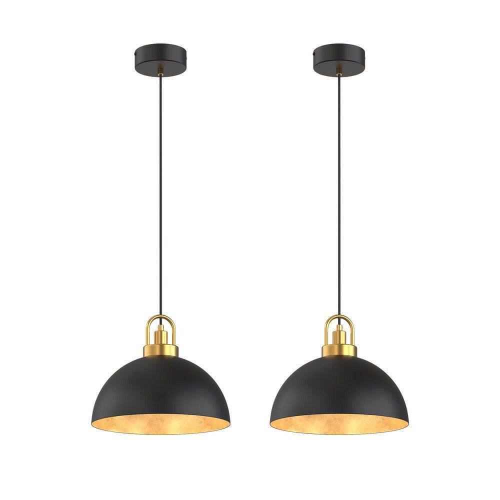 1-Light Black Gold 2-Pack LED Pendant Light, Adjustable Hanging Farmhouse Fixture for Kitchen Island and Dining Room price history on PriceWatchPro