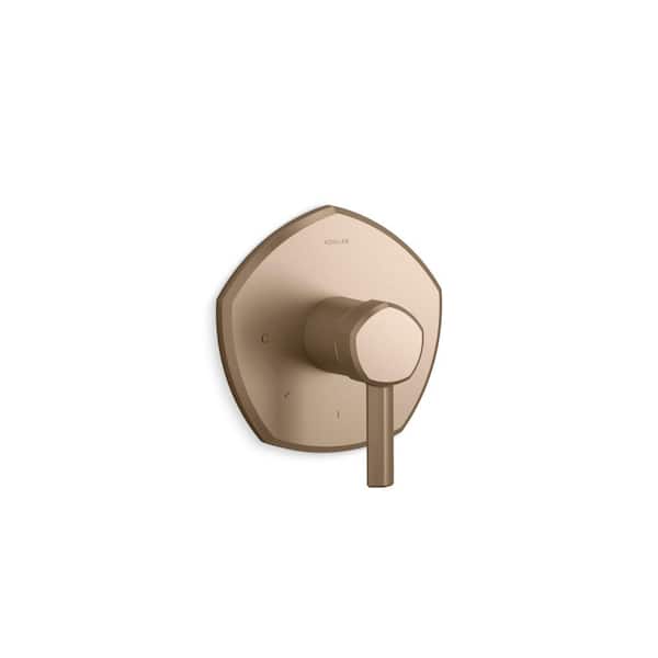 KOHLER Occasion 1-Handle Mastershower Temperature Control Valve Trim With Lever Handle in Vibrant Brushed Bronze