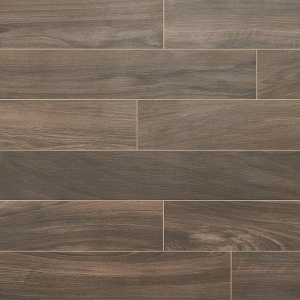 Ivy Hill Tile Basswood Walnut 7.87 in. x 47.24 in. Matte Porcelain Floor and Wall Tile (15.49 Sq. Ft. / Case)
