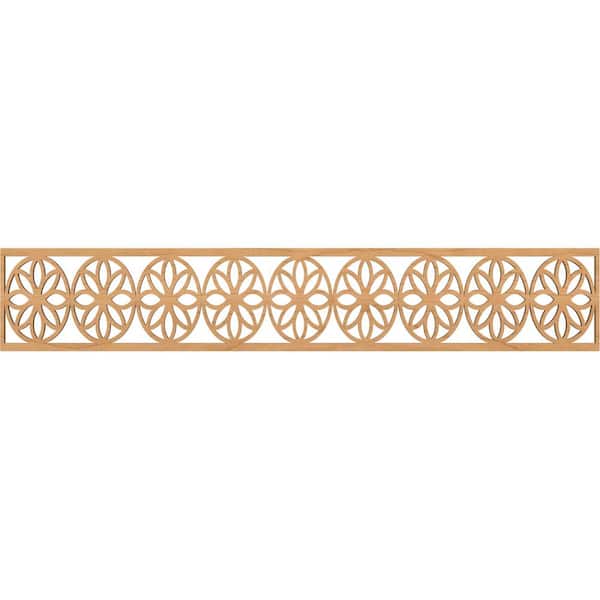 Ekena Millwork Blume Fretwork 0.25 in. D x 46.625 in. W x 8 in. L Maple Wood Panel Moulding