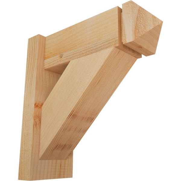 Ekena Millwork 6 in. x 16 in. x 16 in. Douglas Fir Traditional Arts and Crafts Rough Sawn Outlooker