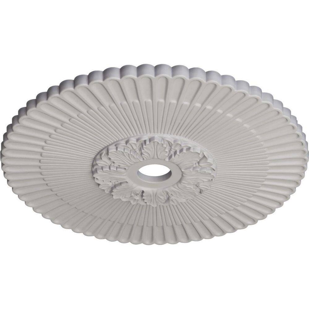 Ultra Pure White Hand-Painted Polyurethane Ceiling Medallion