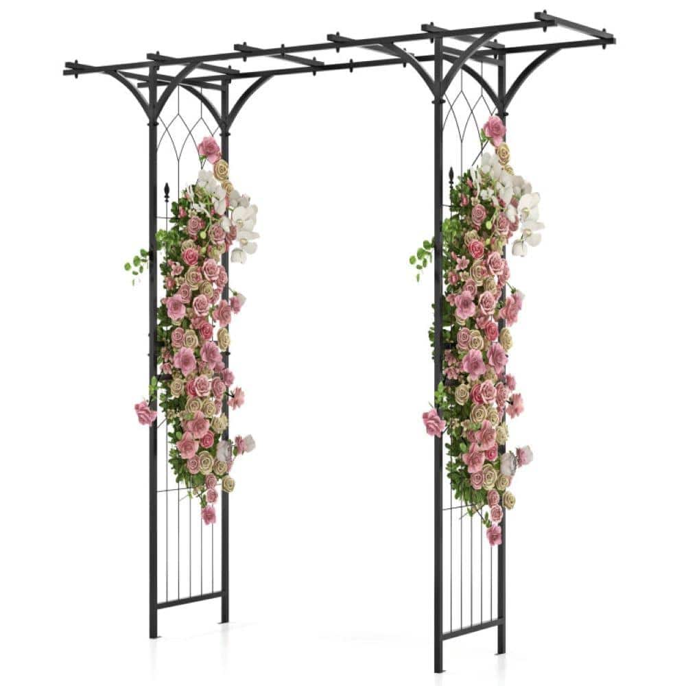 Treillises Misopily 81.6 in. Outdoor Garden Arbor with Trellises for Climbing ...