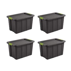 Latching 30 Gal. Plastic Storage Bin Container and Lid (4-Pack)