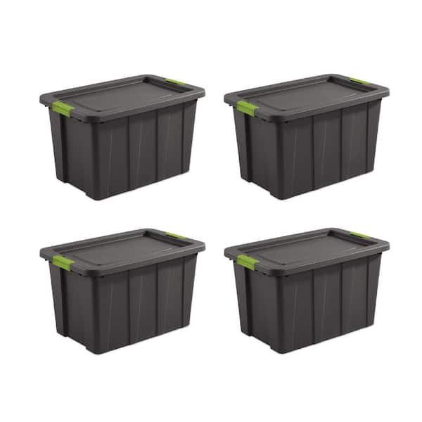 Sterilite Latching 30 Gal. Plastic Storage Bin Container and Lid (4-Pack) 4  x 15273V04 - The Home Depot